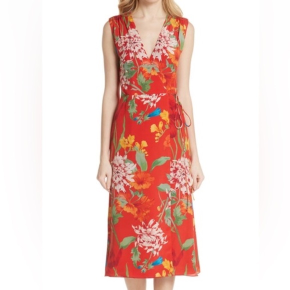 Alice + Olivia Dresses & Skirts - Alice + Olivia Tasia Sleeveless Silk Wrap Dress size 6